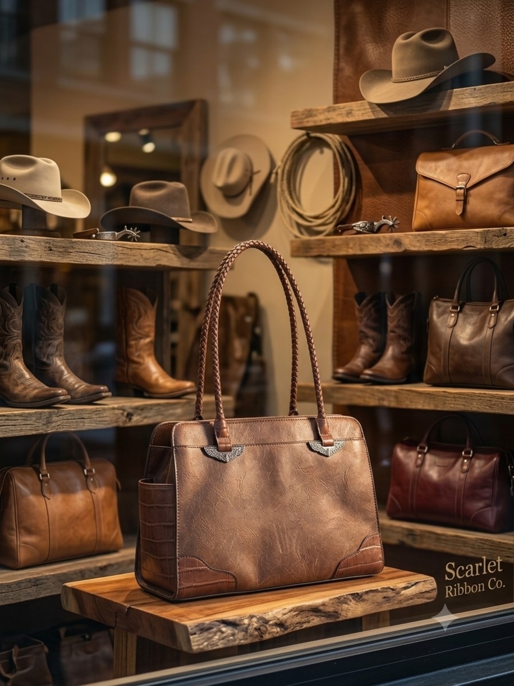 ​🤎 High-End Western Elegance Distressed Brown Shoulder Bag 🌟